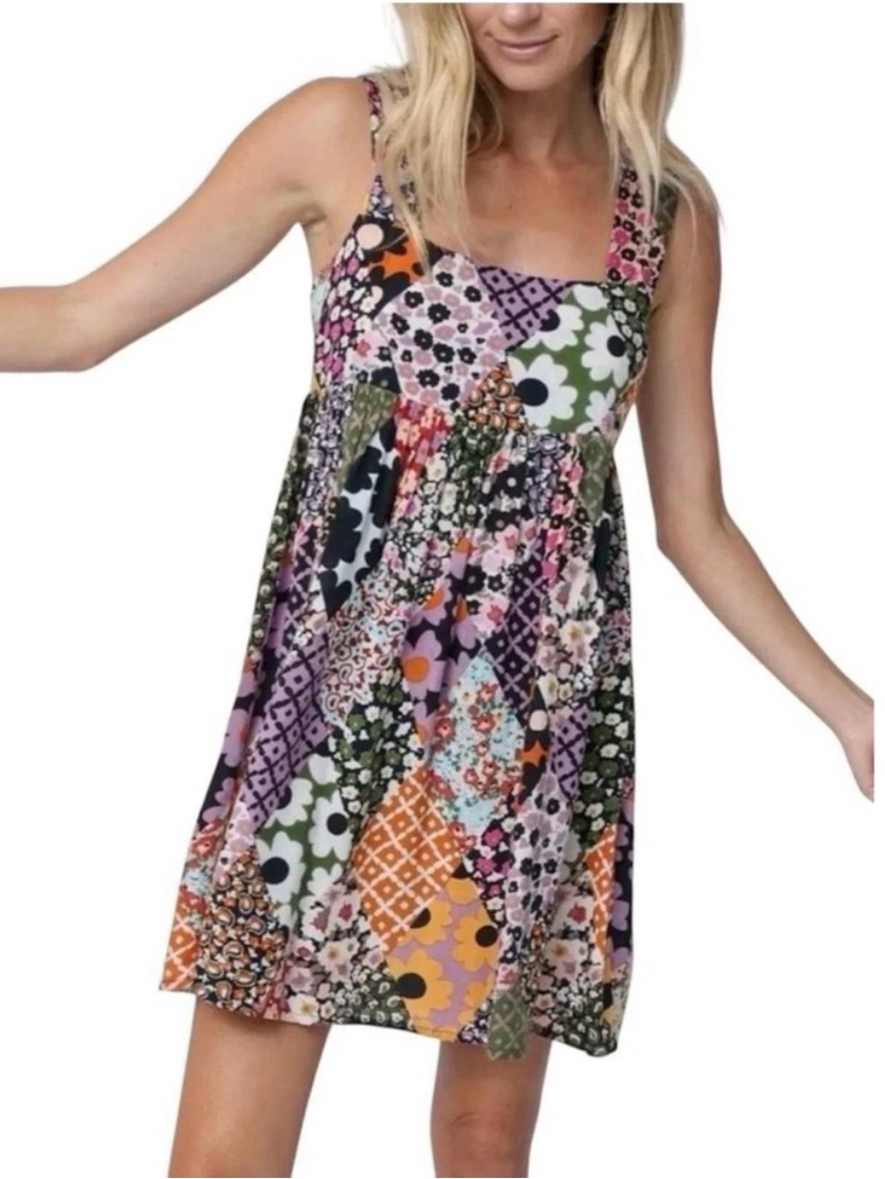 Natural Life patchwork mini dress